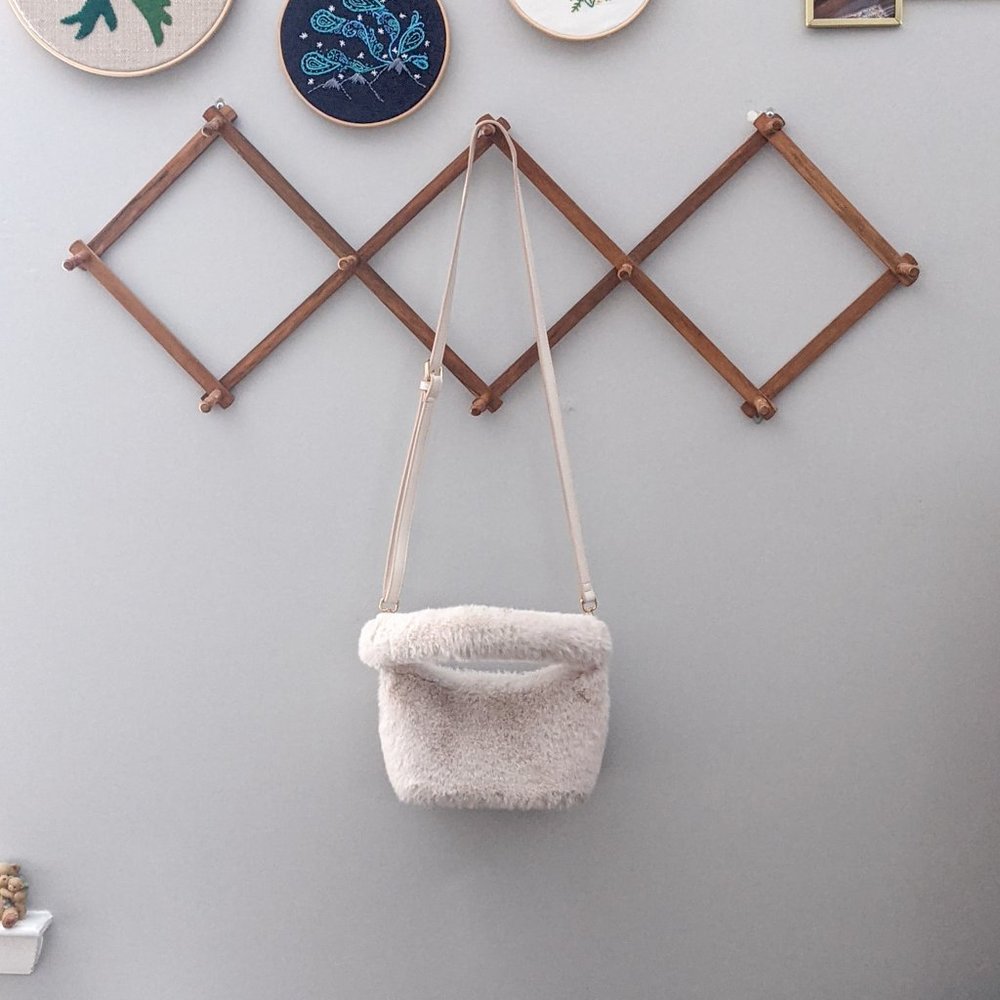 A New Day White Furry Purse
